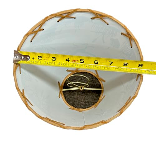 Rustic Oiled Kraft Clip-On Lamp Shade with Flying Loon Design - 9"