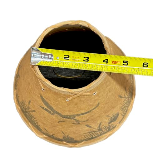 Rustic Oiled Kraft Clip-On Lamp Shade with Flying Loon Design - 9"