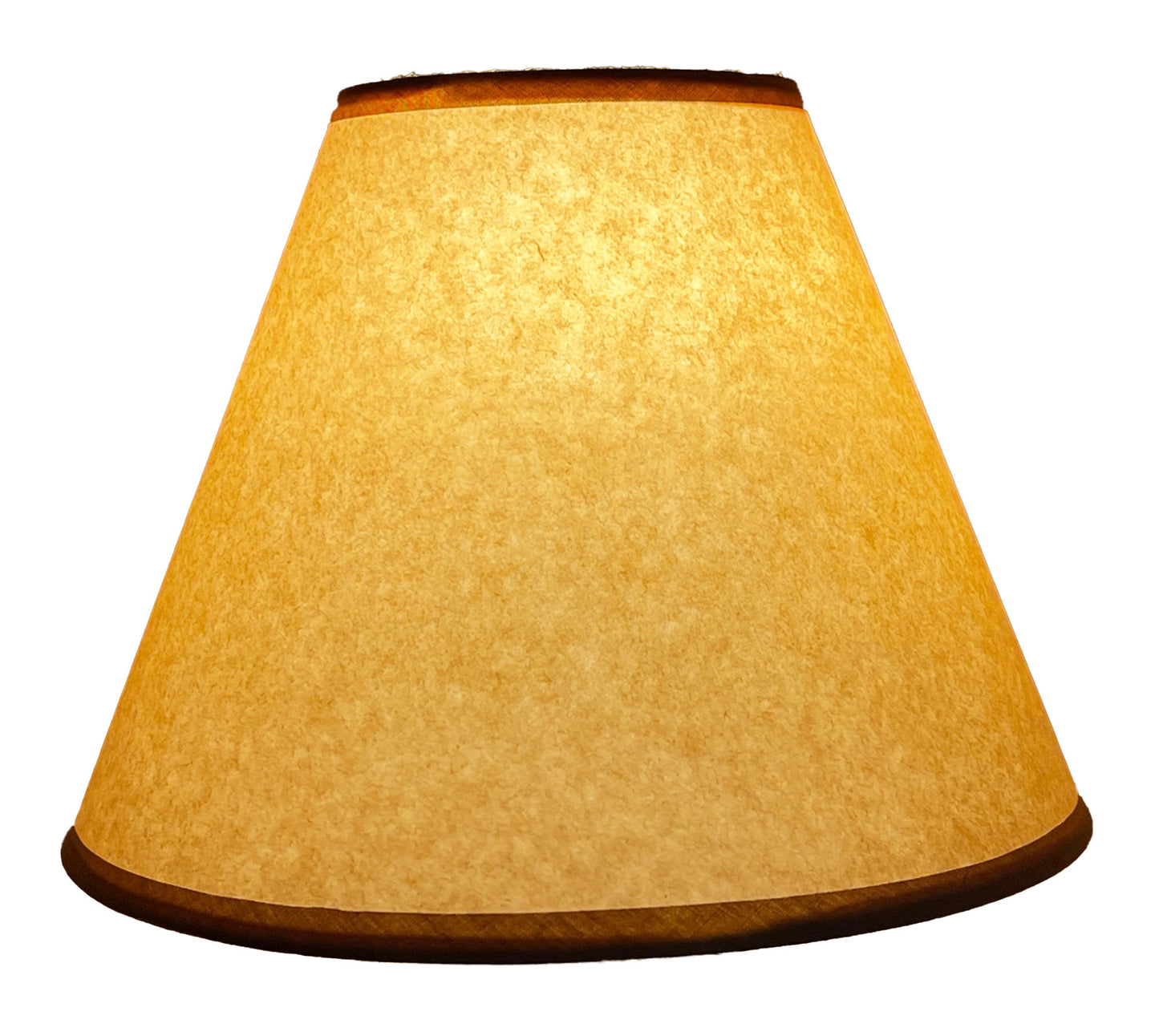 Rustic Oiled Kraft Clip-On Lamp Shade - NO LACE - 9"