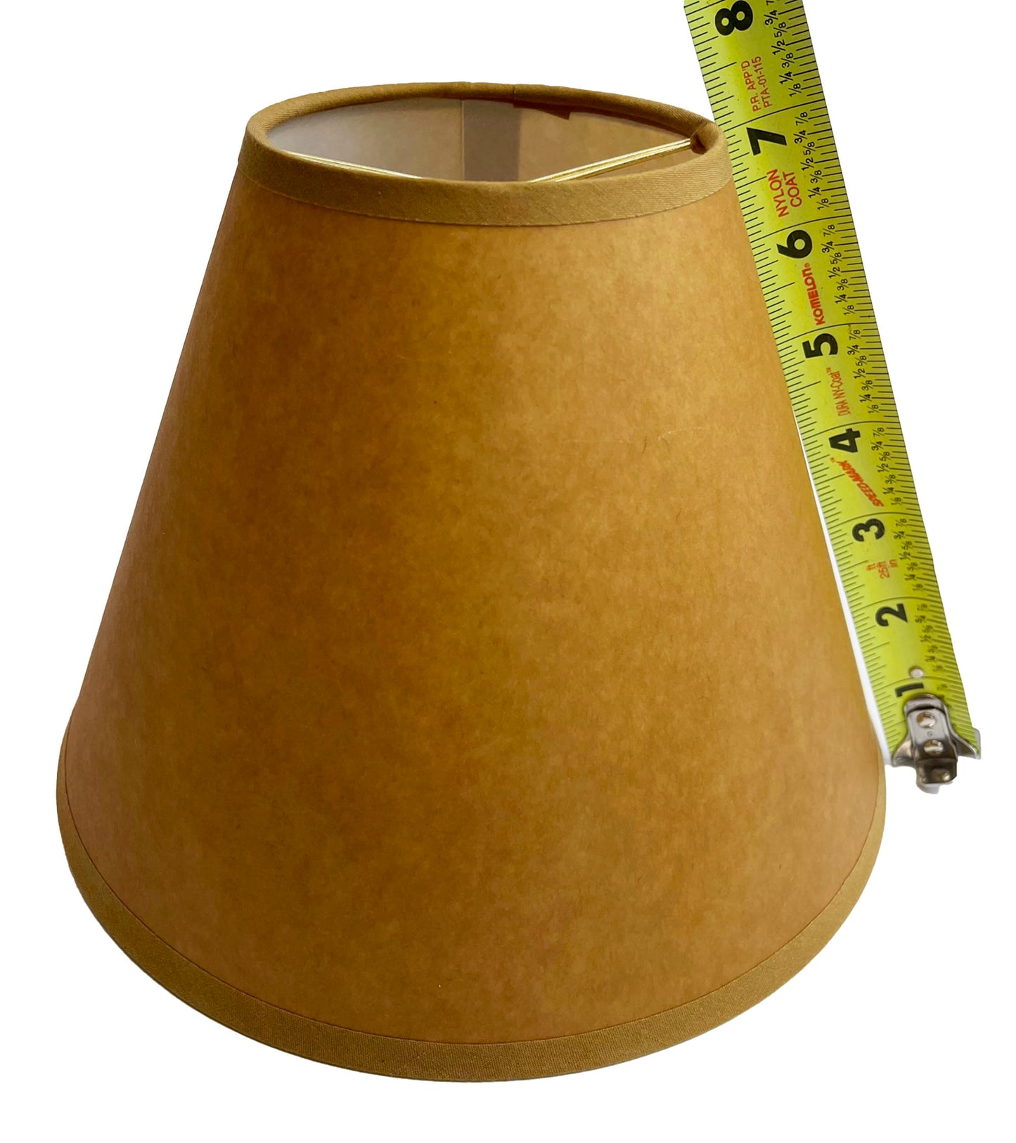 Rustic Oiled Kraft Clip-On Lamp Shade - NO LACE - 9"