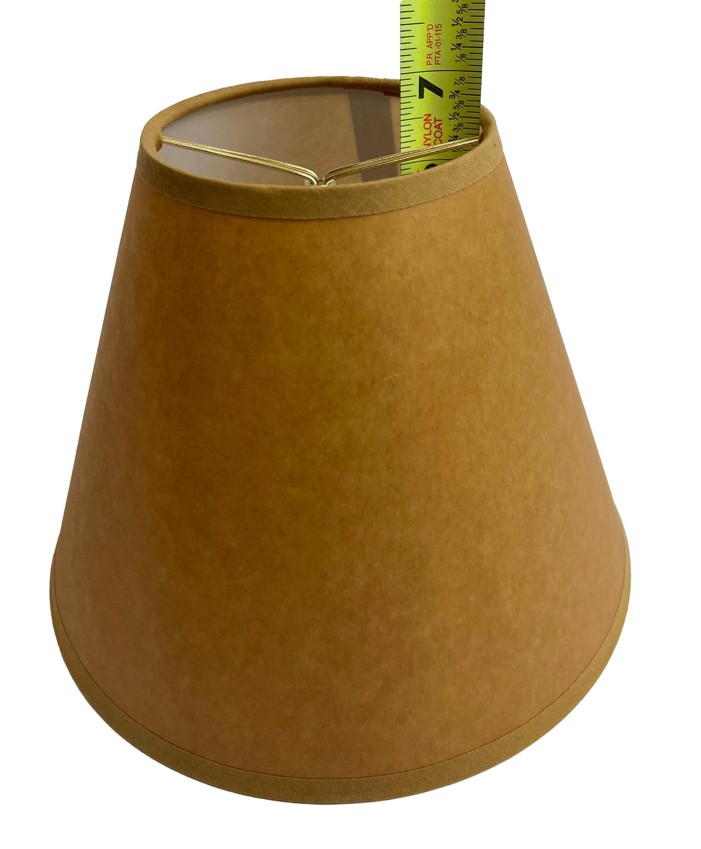 Rustic Oiled Kraft Clip-On Lamp Shade - NO LACE - 9"