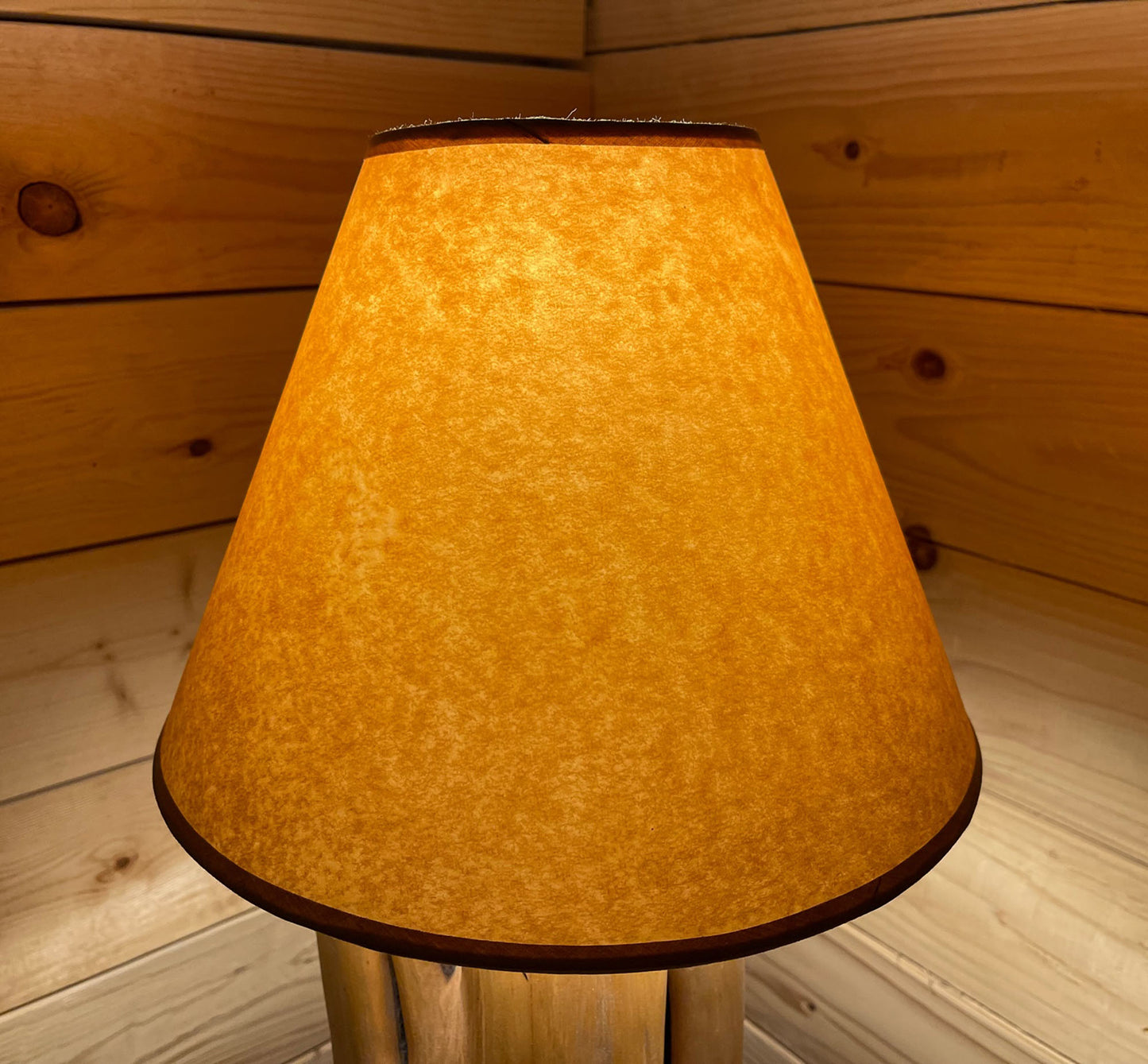 Rustic Oiled Craft Paper Lamp Shade - NO LACE - 12" (Clip On)