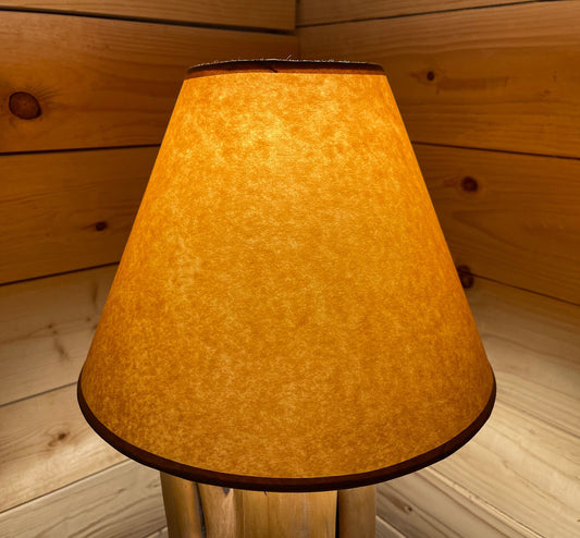 Rustic Oiled Craft Paper Lamp Shade - NO LACE - 12" (Clip On)