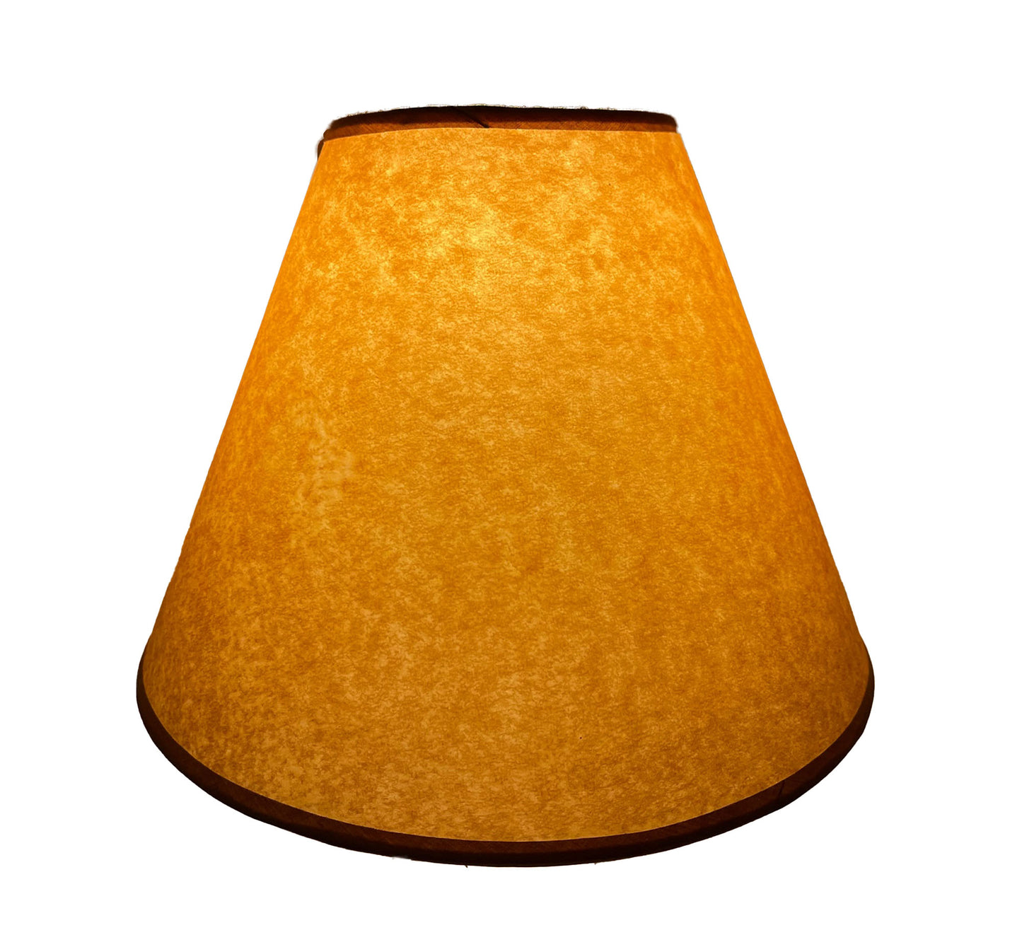Rustic Oiled Craft Paper Lamp Shade - NO LACE - 12" (Clip On)