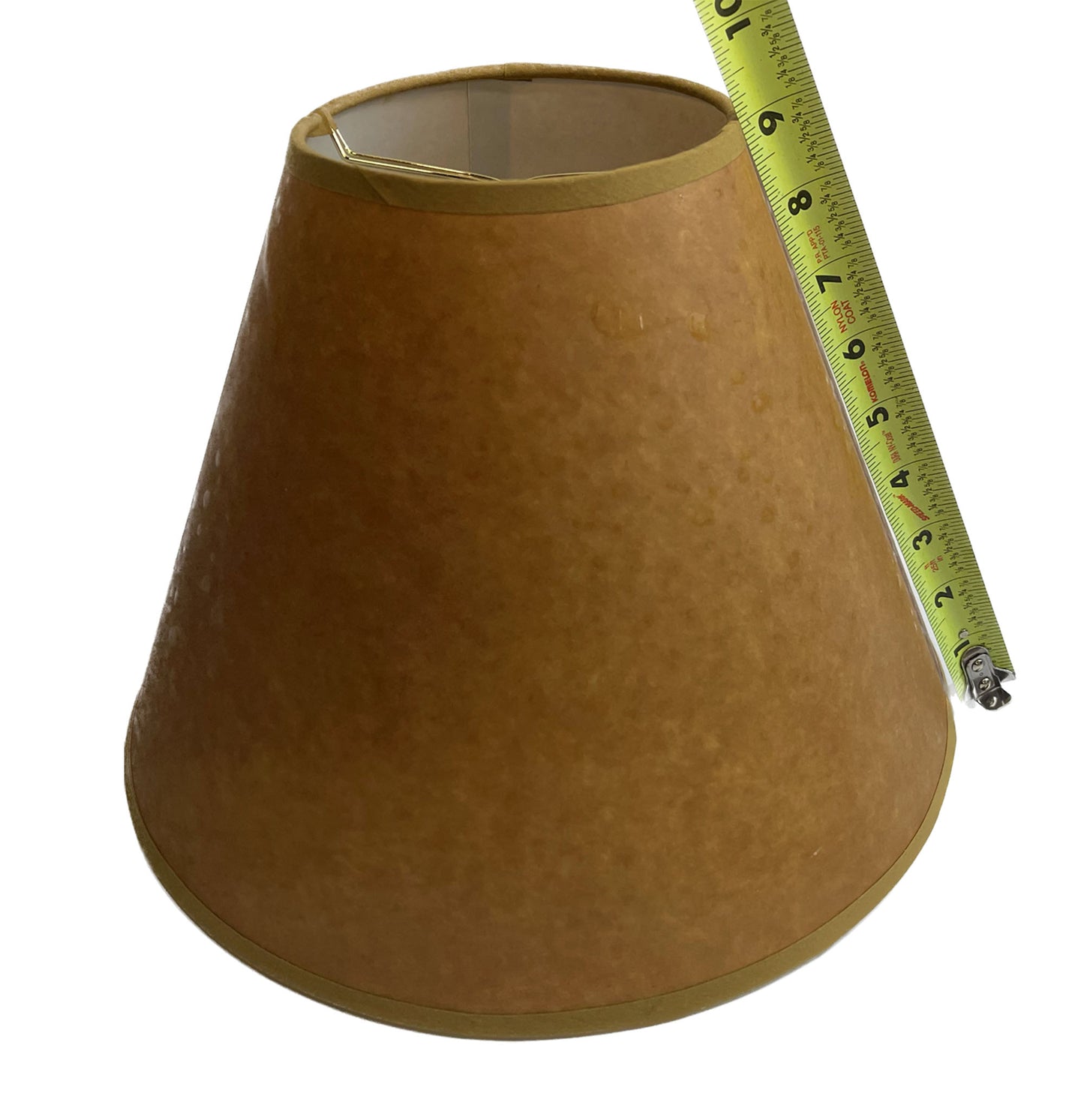 Rustic Oiled Craft Paper Lamp Shade - NO LACE - 12" (Clip On)