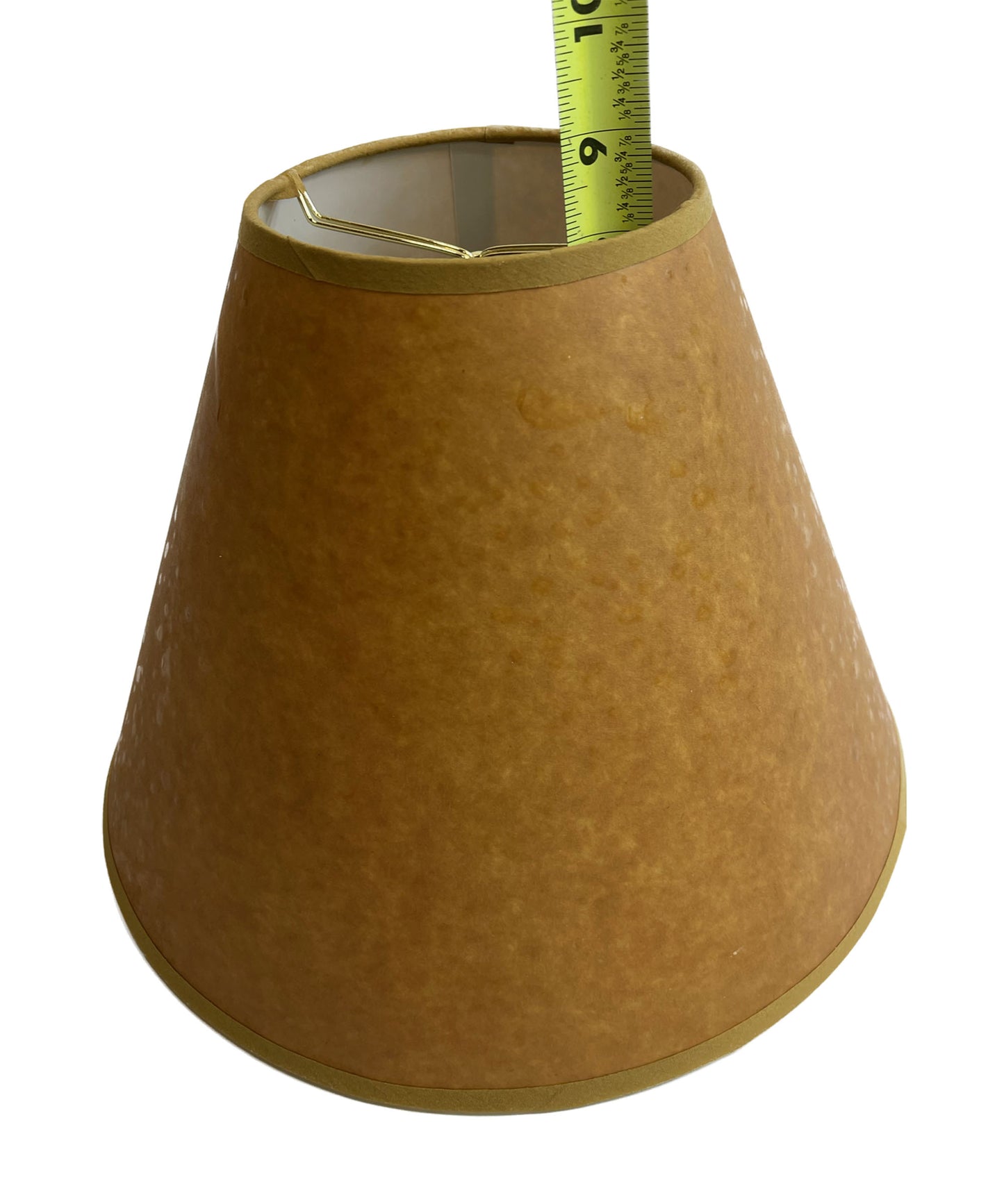 Rustic Oiled Craft Paper Lamp Shade - NO LACE - 12" (Clip On)