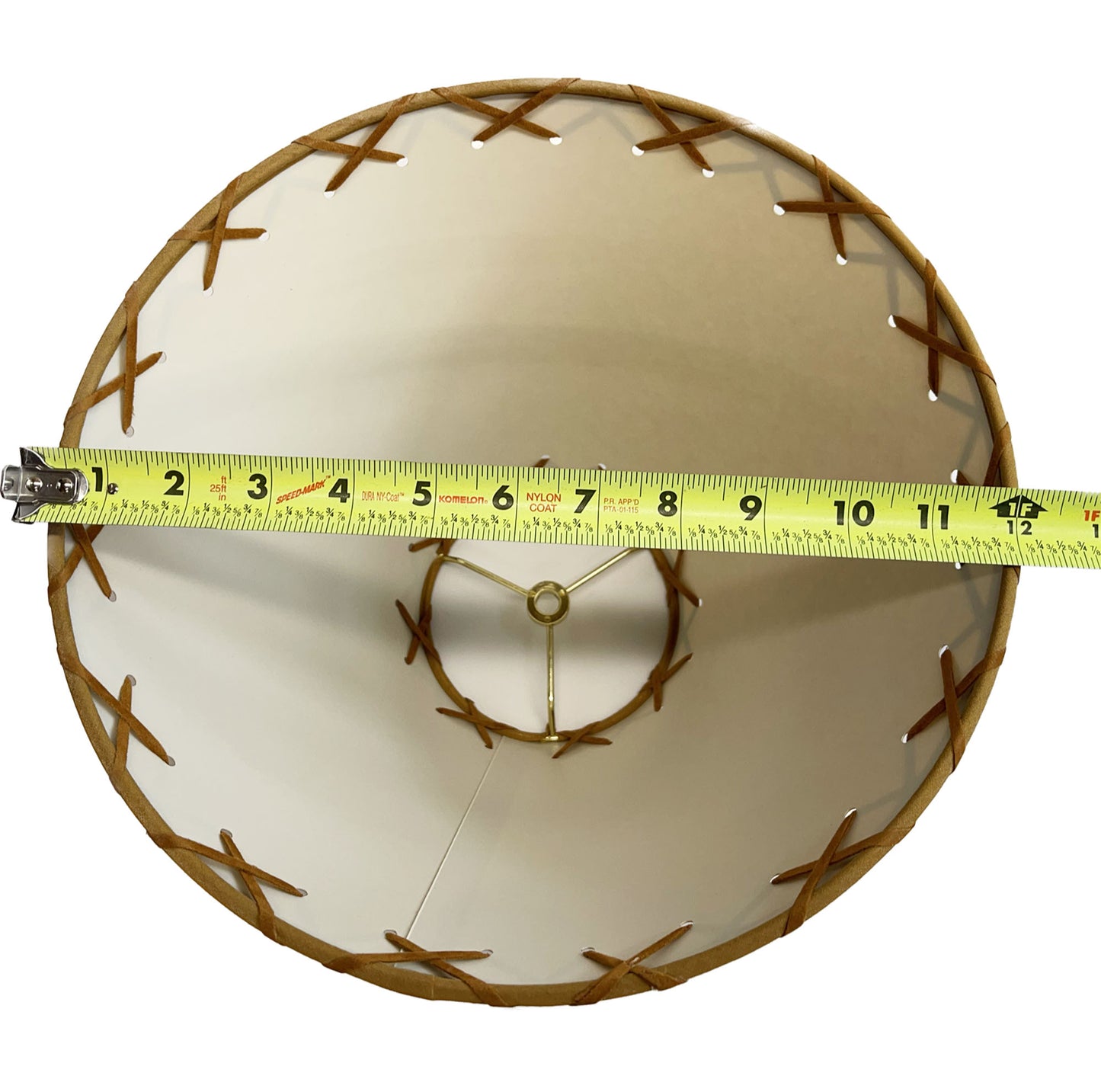 Rustic Oiled Kraft Laced Lamp Shade - 12"