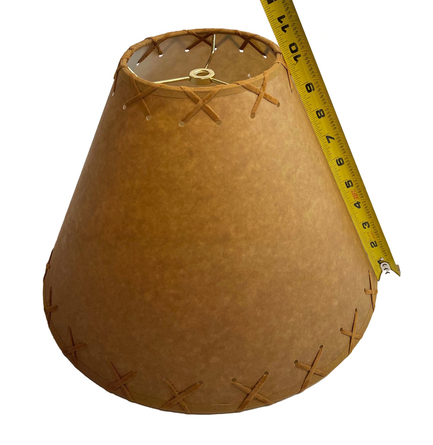 Rustic Oiled Kraft Laced Lamp Shade - 14"