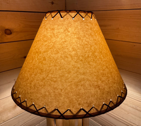 Rustic Oiled Kraft Laced Lamp Shade - 16"