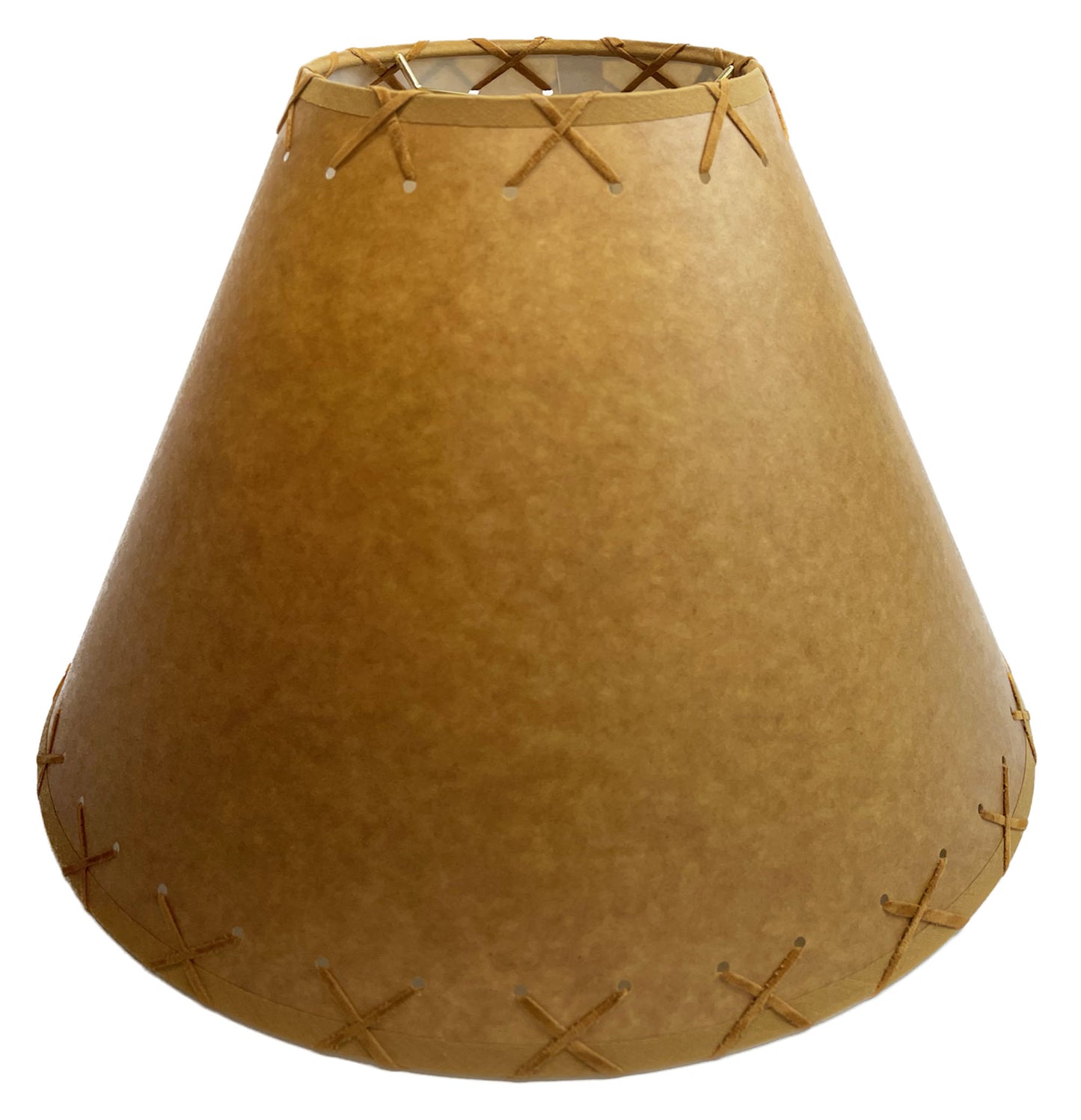 Rustic Oiled Kraft Laced Lamp Shade - 16"