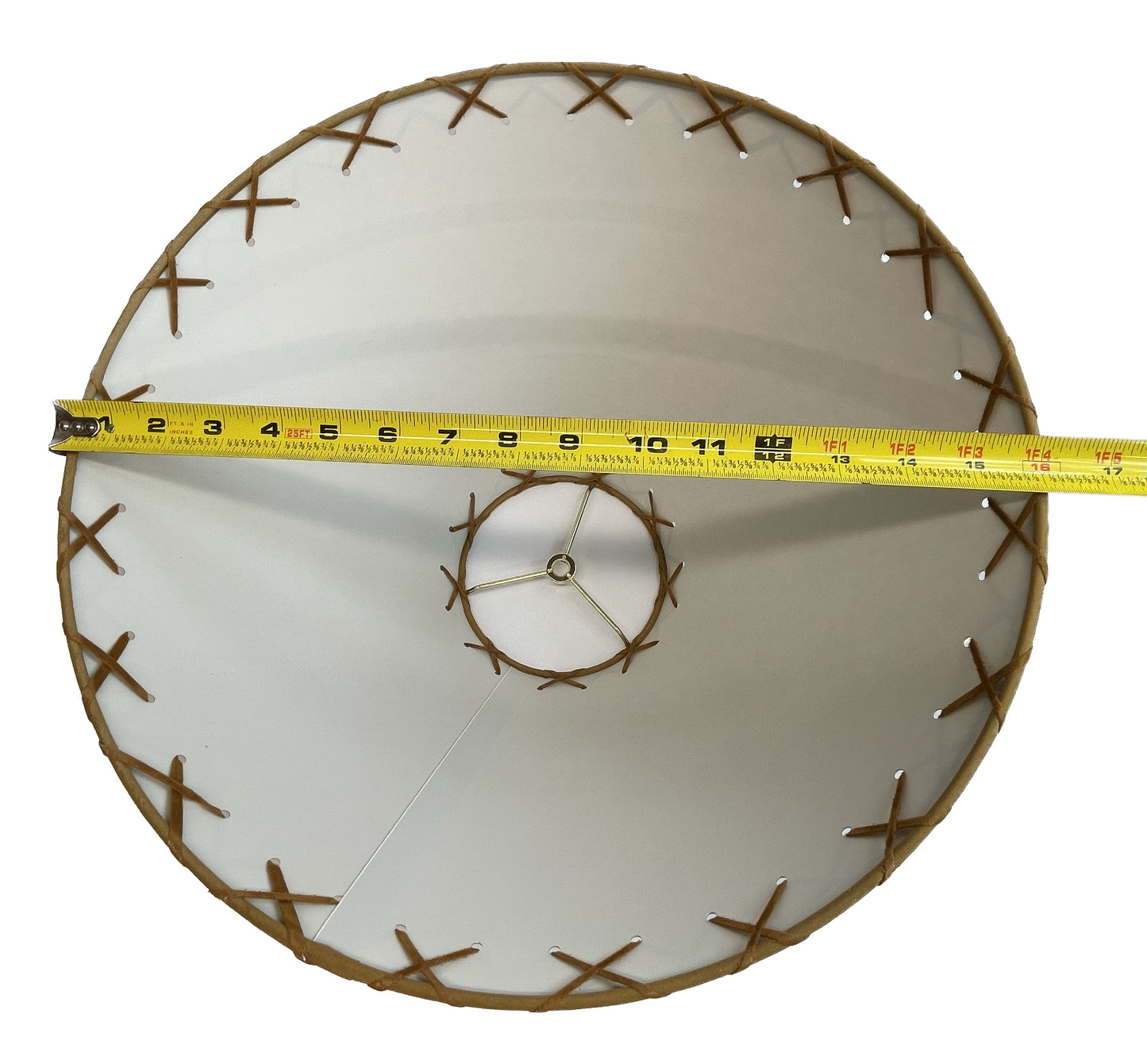 Rustic Oiled Kraft Laced Lamp Shade - 16"