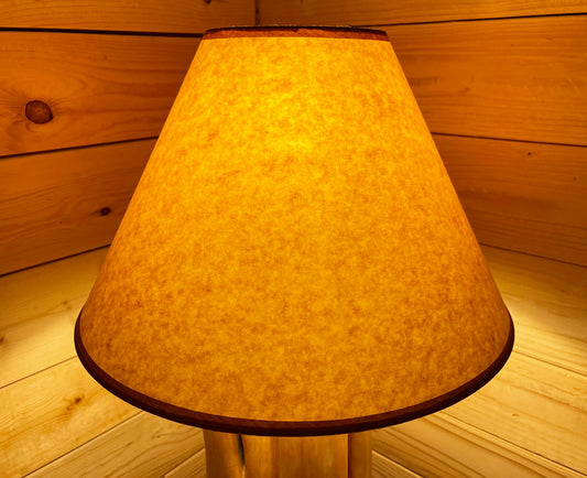 Rustic Oiled Craft Paper Lamp Shade - NO LACE - 16"